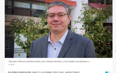 Article presse : François Verrière (RN) : « J’espère que notre progression va se confirmer »
