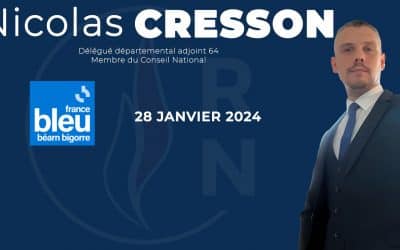 Nicolas Cresson sur France Bleu : Tirs à Pau à Ousse-des-Bois : « Si on ne fait rien, on va avoir un premier mort par balle », alerte le RN 64