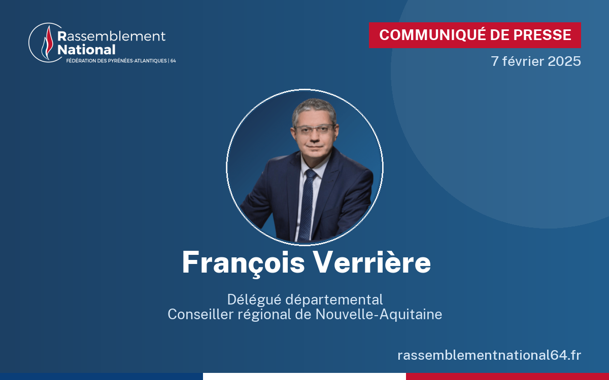 Communiqué de presse de François Verrière