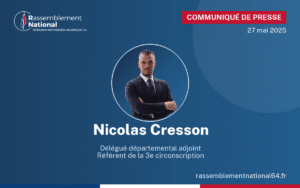 Communiqué de presse de Nicolas Cresson