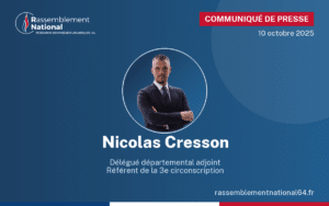 Communiqué de presse de Nicolas Cresson