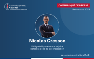 Communiqué de presse de Nicolas Cresson